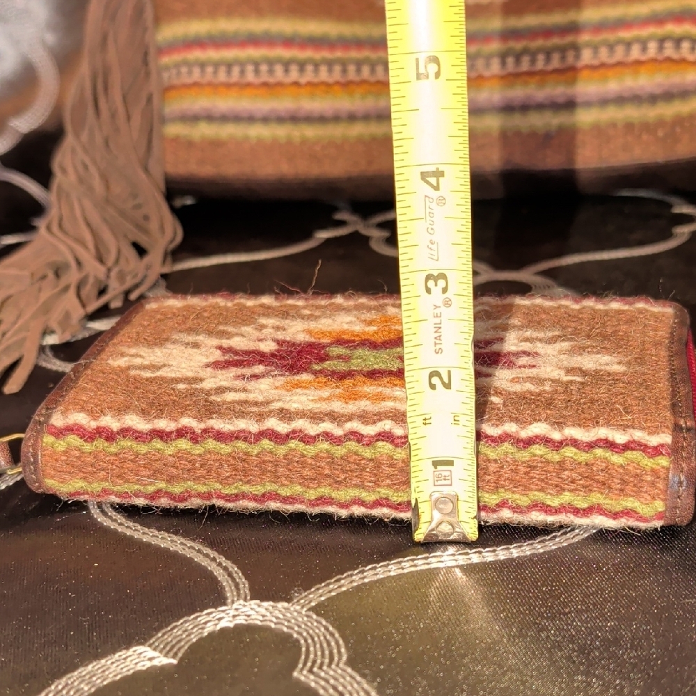 Ariat Brown and Multicolor Fringe Bag And Wallet Set - Picture 15 of 15